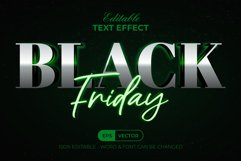 Black friday text effect green light Product Image 1