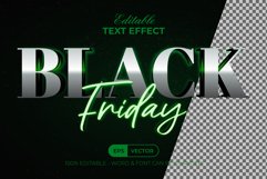 Black friday text effect green light Product Image 2