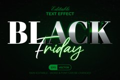 Black friday text effect green light Product Image 3