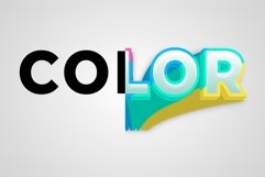 Colorful text effect long shadow style Product Image 2