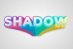 Colorful text effect long shadow style Product Image 3