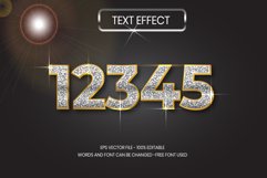 Gold text effect diamond style theme. Editable text effect. Product Image 2