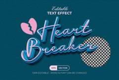 3D Text Effect Heartbreaker Style Product Image 3