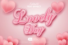 Valentines day text effect pink style for illustrator Product Image 2