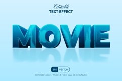 Blue text effect reflection style theme Product Image 1