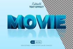 Blue text effect reflection style theme Product Image 3