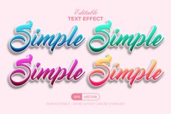3D Text Effect Style 4 Different Color Product Image 1