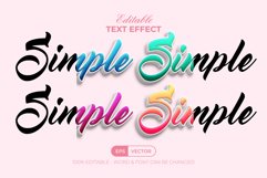 3D Text Effect Style 4 Different Color Product Image 2
