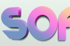 Soft Colorful Text Effect 3D Style PSD Product Image 2