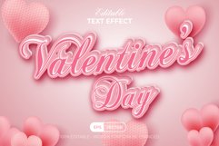Valentines day text effect pink style for illustrator Product Image 1