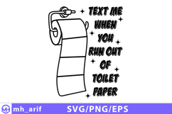 Funny Bathroom Toilet Paper SVG PNG Design Product Image 1