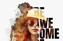 Typography portrait effect template Product Image 2