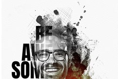 Typography portrait effect template Product Image 8