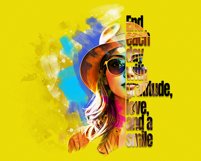 Typography Portrait Photo Effect Product Image 3