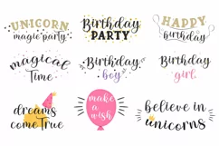 Cute unicorns birthday. Clipart JPG, PNG. Product Image 3