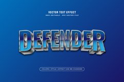 Editable 3D Game Text Effect in Blue and Silver Style Product Image 1