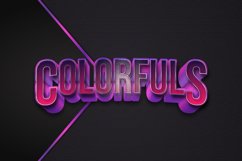 Editable 3D Colorful Text Effect. Realistic Text Style Product Image 1