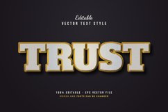 Editable 3D White and Gold Text Effect Product Image 1