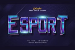 3D Colorful Retro Esport Text Effect Product Image 1