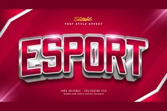 3D Red and Silver Esport Text Effect Product Image 1