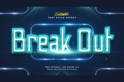 3D and Blue Neon Text Effect Product Image 1