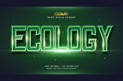 Editable 3D Green Text Style with Glowing Neon Effect Product Image 1