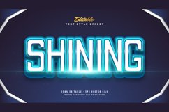 Editable 3D Text with Glowing Neon Blue Effect Product Image 1