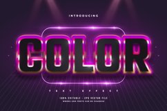 3D Bold Black and Purple Text Effect in 80s Style Product Image 1