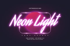 Purple Neon Light Text Effect Product Image 1