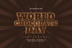 Editable Chocolate Text Style with 3D and Glitter Effect Product Image 1