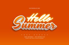 3D Orange Cartoon Text Style with Glowing Neon Effect Product Image 1