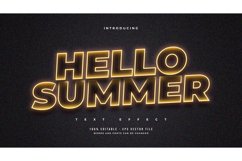 Hello Summer Text with Glowing Neon Effect Product Image 1