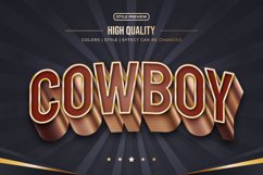 Editable 3D Brown and Gold Cowboy Text Effect Product Image 1