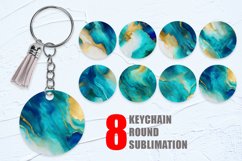 Luxury Teal Agate Keychain | Keyring Product Image 1