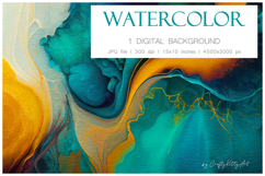 Alcohol ink watercolor background. Printable marble texture Product Image 1