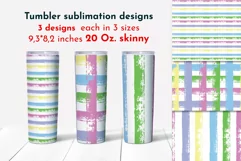 Sublimation tumbler designs. Water color stripes. PNG Product Image 1