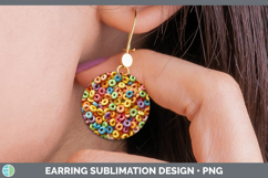 GorgeousTextured Round Earrings design.