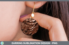 GorgeousTextured Round Earrings design.