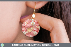 GorgeousTextured Food Round Earrings design.