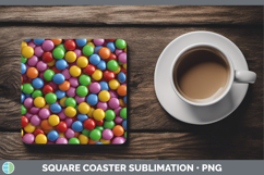 GorgeousTextured Food Square Coaster design.