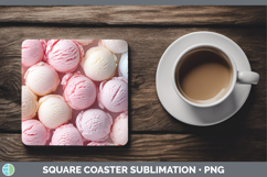 GorgeousTextured Food Square Coaster design.