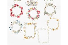 Wildflowers Frames, Floral Clipart, Meadow Flowers Frames Product Image 4