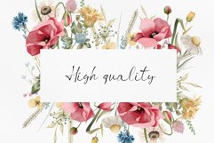 Wildflowers Frames, Floral Clipart, Meadow Flowers Frames Product Image 2