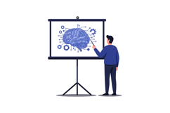 Professional presentation of a brain concept with technology Product Image 1