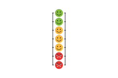 Colorful emoticons representing various emotions in a vertic Product Image 1