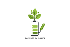 Plant Powered Battery Illustration for Eco Friendly Energy a Product Image 1