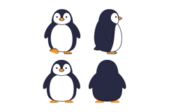 Cute penguin vector collection ideal for t-shirt prints and Product Image 1