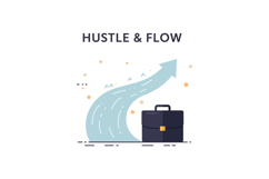 Business growth concept with briefcase and upward arrow for Product Image 1