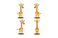 Cute giraffe vector illustrations for t-shirt printing and c Product Image 1