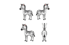Zebra vector illustration set for t-shirt and cup print proj Product Image 1